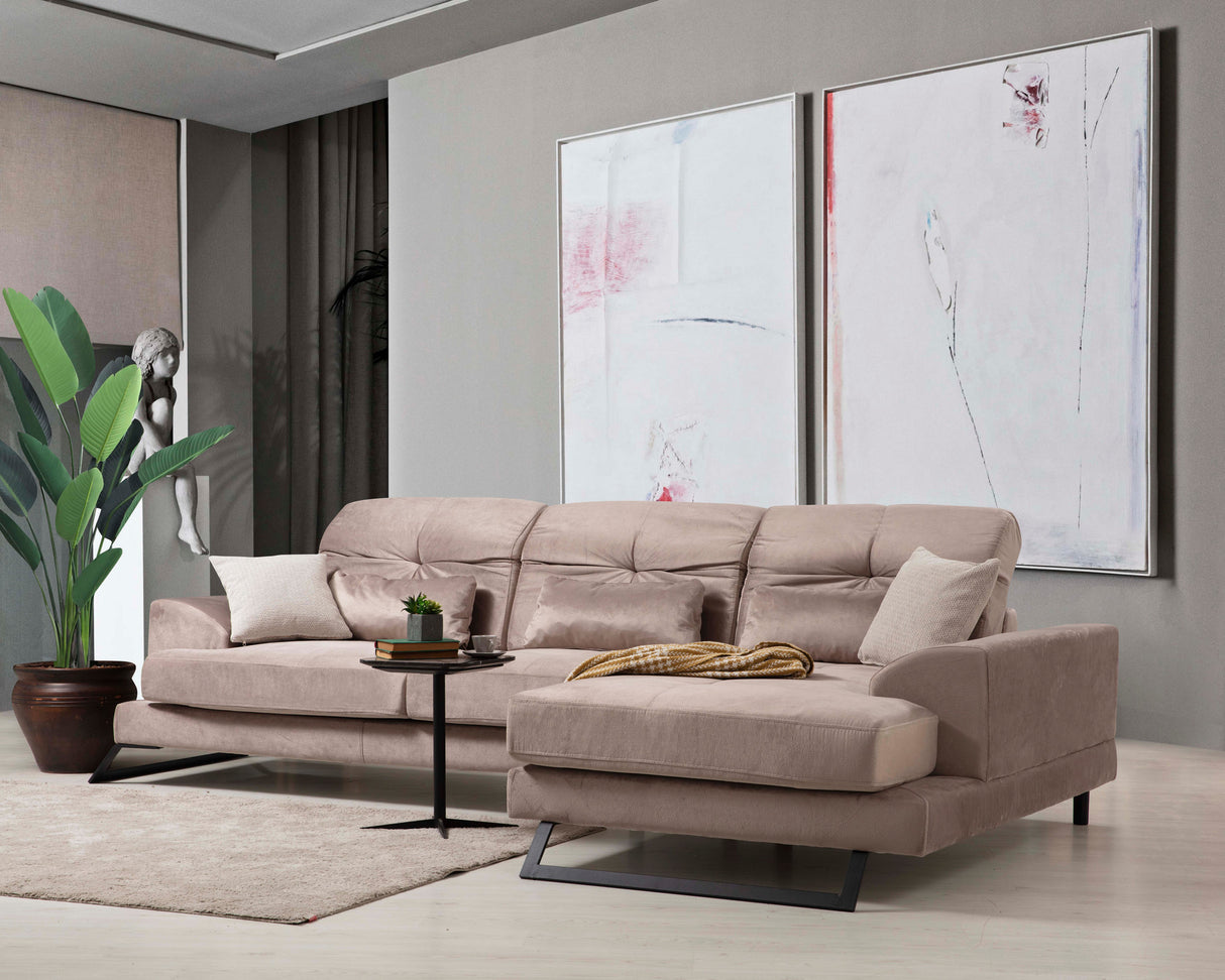 Ecksofa rechts Frido Beige