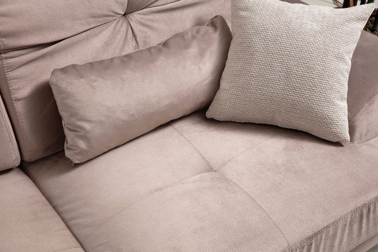 Ecksofa links Frido Beige