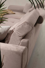 Ecksofa links Frido Beige