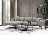 Ecksofa links Leo Grey