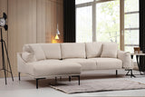 Ecksofa links Leo Creme