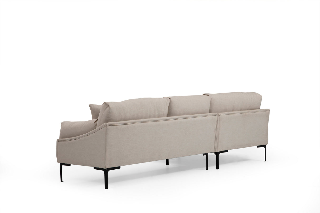 Ecksofa links Leo Creme