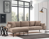 Ecksofa links Leo Mokka