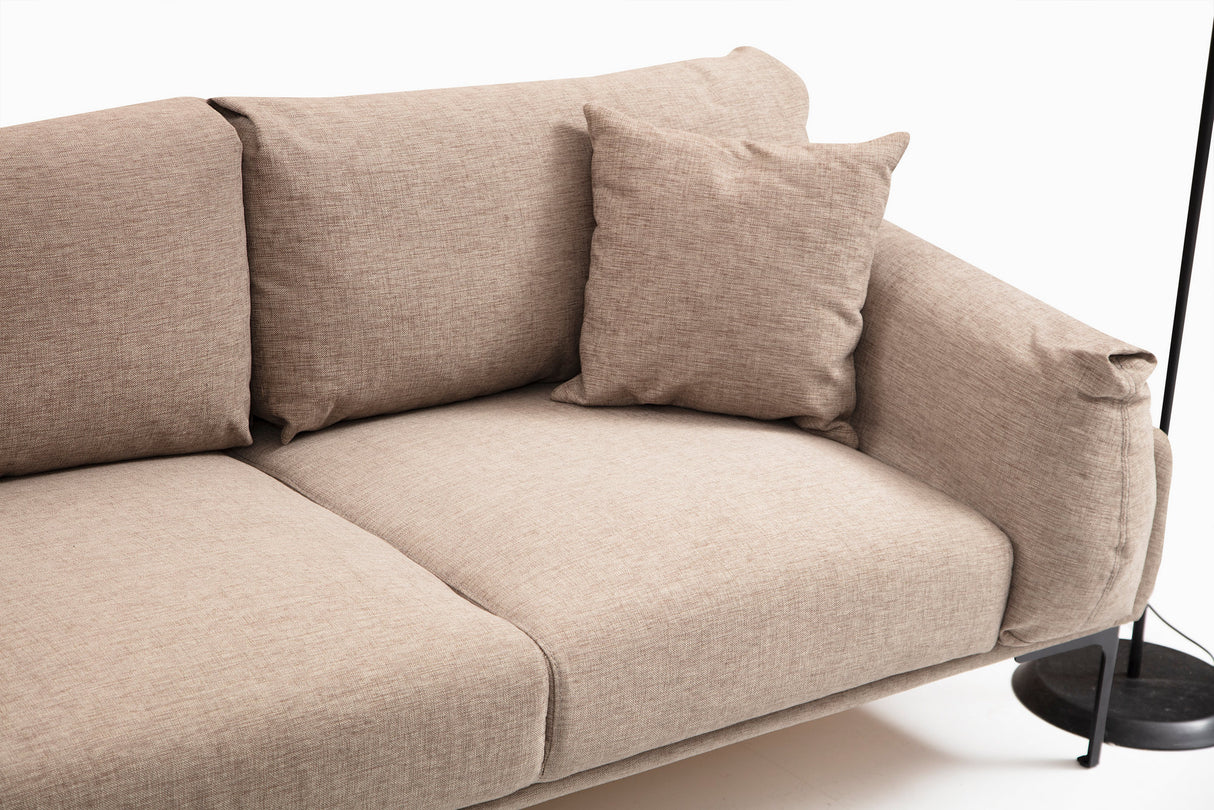 Ecksofa links Leo Mokka