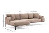 Ecksofa links Leo Mokka