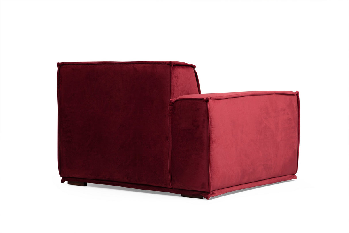 Ecksofa links Lego Burgund