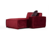 Ecksofa links Lego Burgund