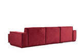 Ecksofa rechts Lego Burgund