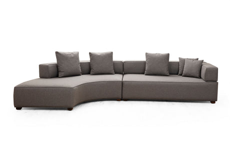 Ecksofa links Gondol Grau