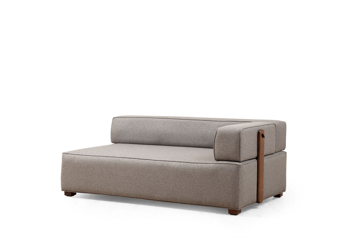 Ecksofa links Gondol Grau