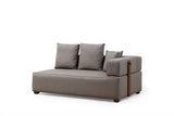 Ecksofa links Gondol Grau