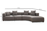 Rechtes Ecksofa Gondol Grey