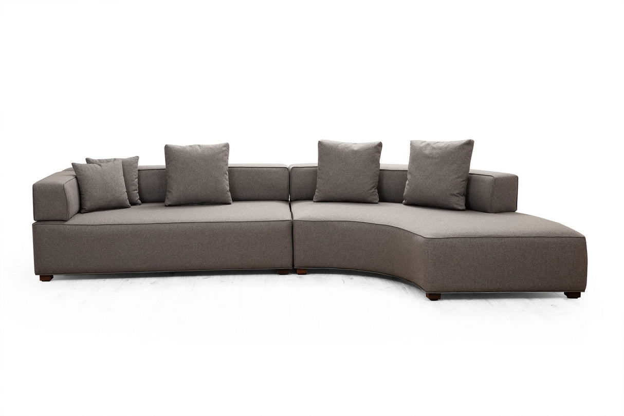 Rechtes Ecksofa Gondol Grey