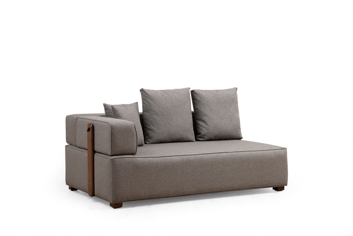 Rechtes Ecksofa Gondol Grey