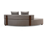 Rechtes Ecksofa Gondol Grey