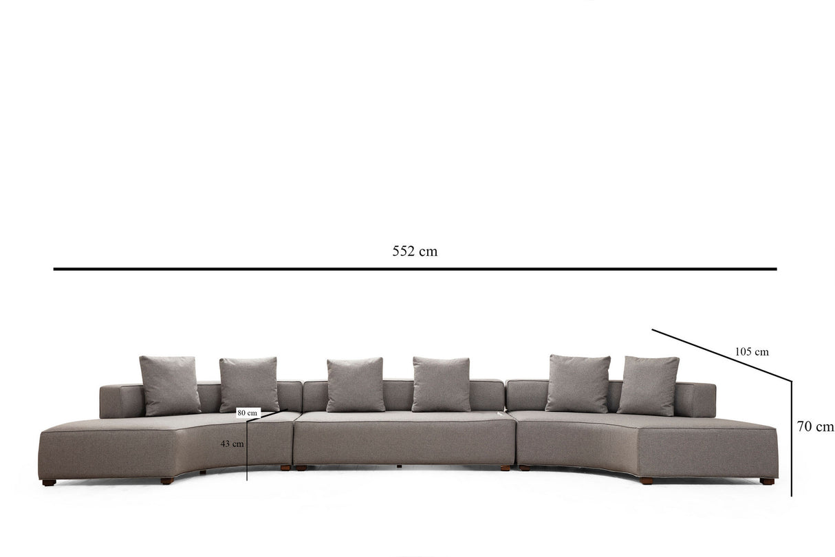 Ecksofa Gondol XL Grau