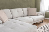 Ecksofa links Mustang Beige