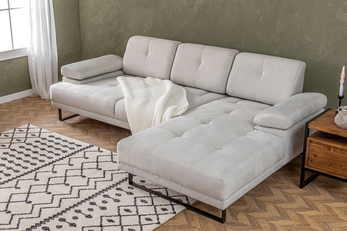 Rechtes Ecksofa Mustang Beige