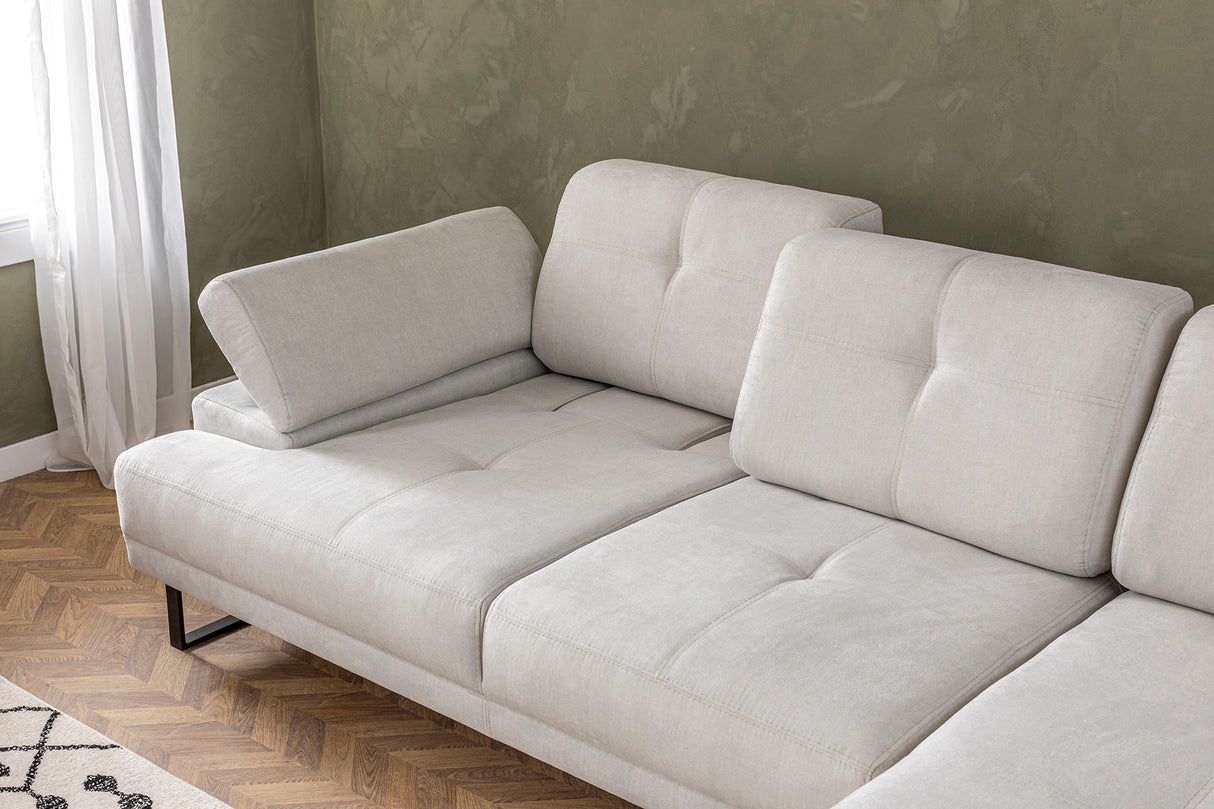 Rechtes Ecksofa Mustang Beige