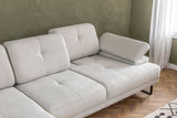 Ecksofa links Mustang Beige