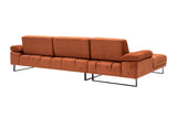 Ecksofa links Mustang Orange