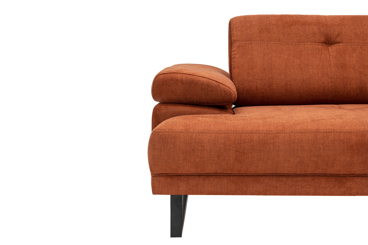 Rechtes Ecksofa Mustang Orange