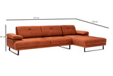 Rechtes Ecksofa Mustang Orange