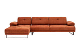 Ecksofa links Mustang Orange