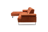 Ecksofa links Mustang Orange