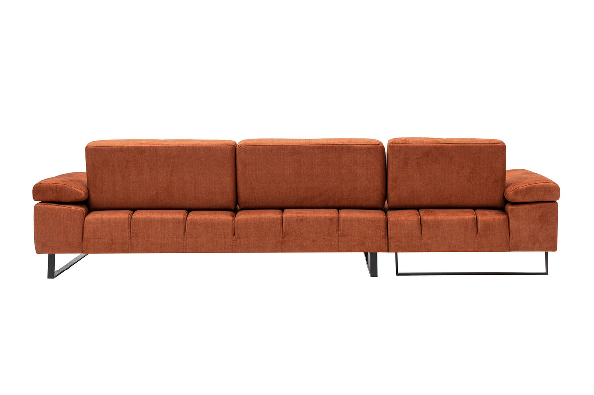 Ecksofa links Mustang Orange