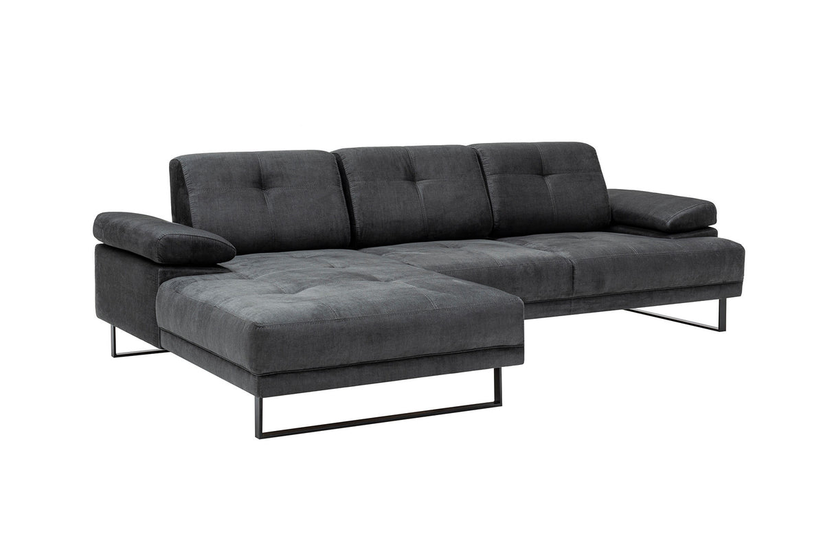 Ecksofa links Mustang Anthrazit