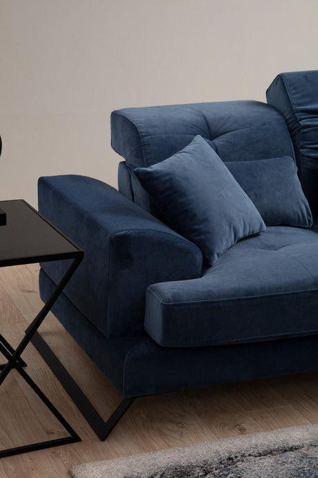 Ecksofa rechts Frido Marineblau