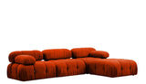 Modulare Sofa 3-sitzer mit Hocker Bubble Orange Red