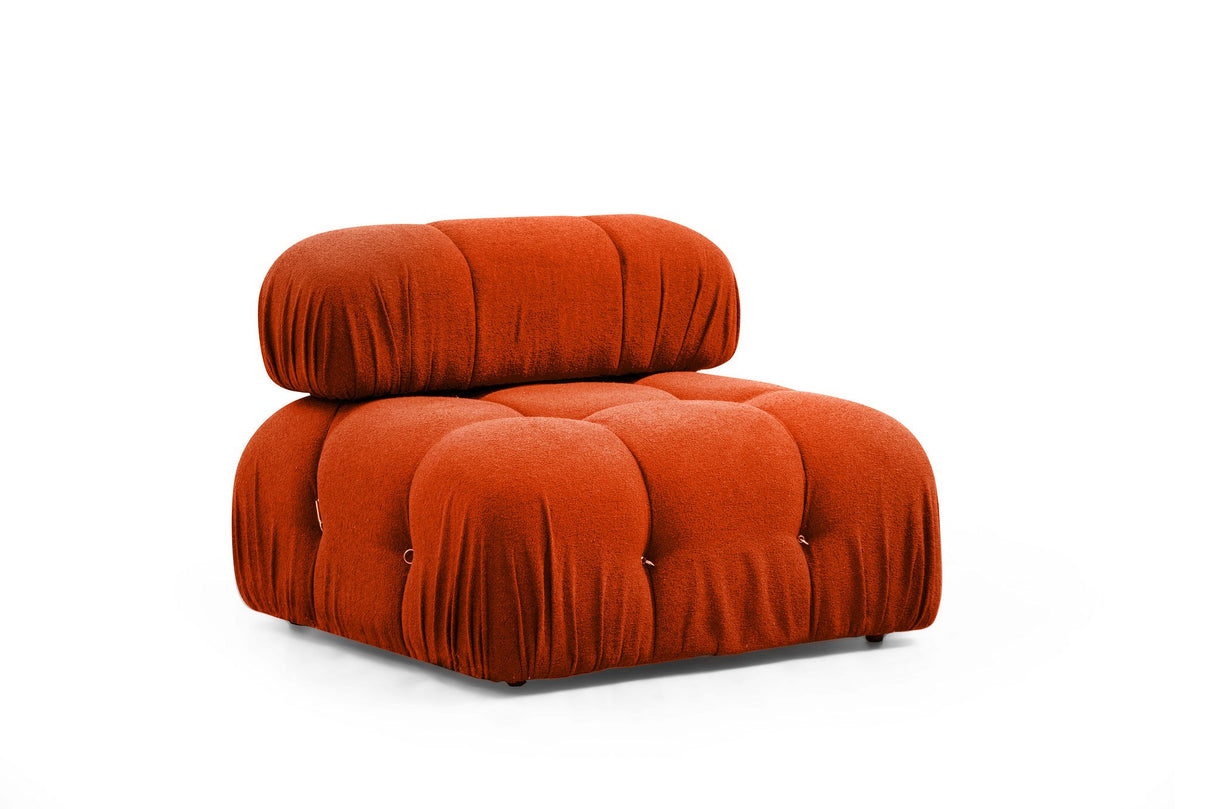 Modulare Sofa 3-sitzer mit Hocker Bubble Orange Red