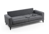 3-Sitzer-Schlafsofa Nordic Dark Grey