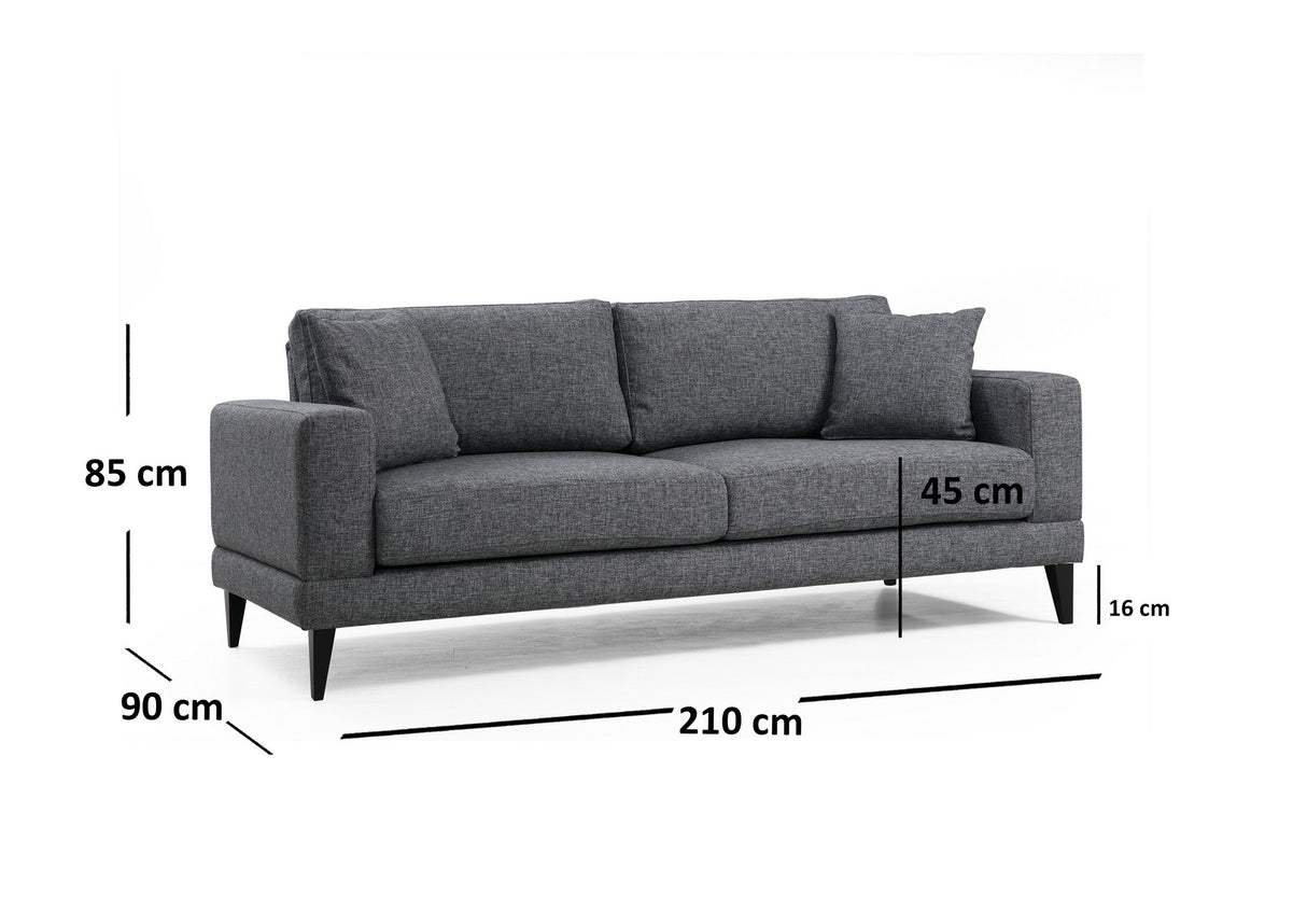 3-Sitzer-Schlafsofa Nordic Dark Grey