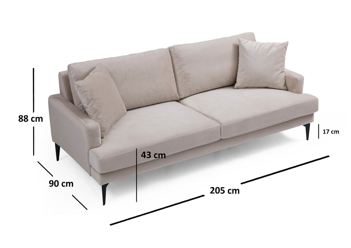 3-Sitzer-Sofa Papira Beige