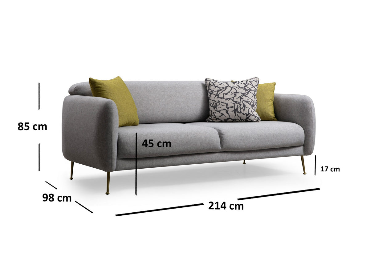 3-Sitzer-Schlafsofa Seville Grey