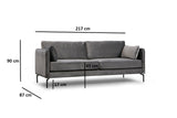 3-Sitzer-Sofa Sino Grey