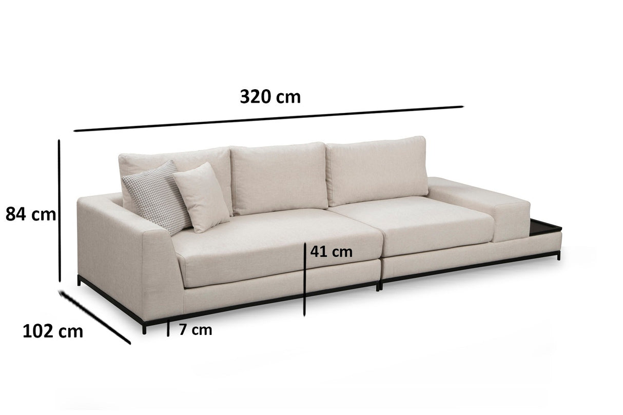 4-Sitzer-Sofa Line Beige