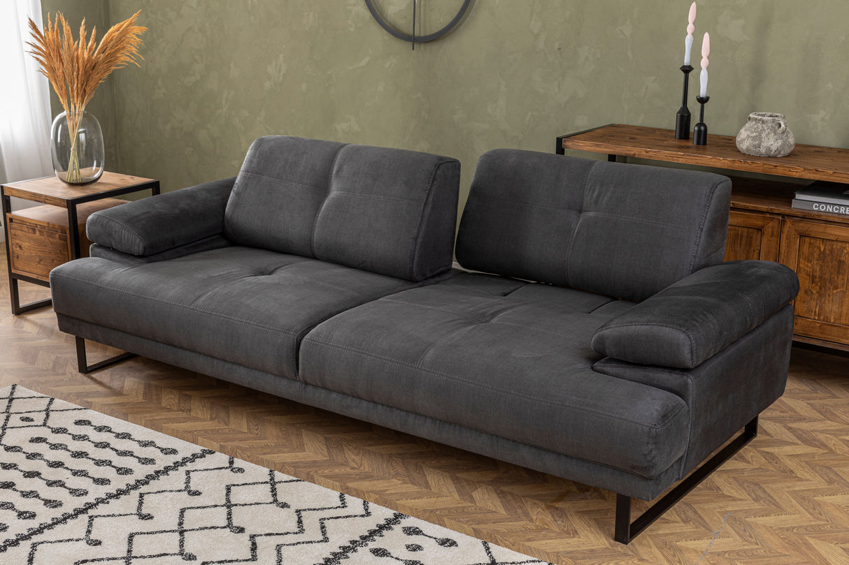 3-Sitzer-Schlafsofa Mustang Anthrazit