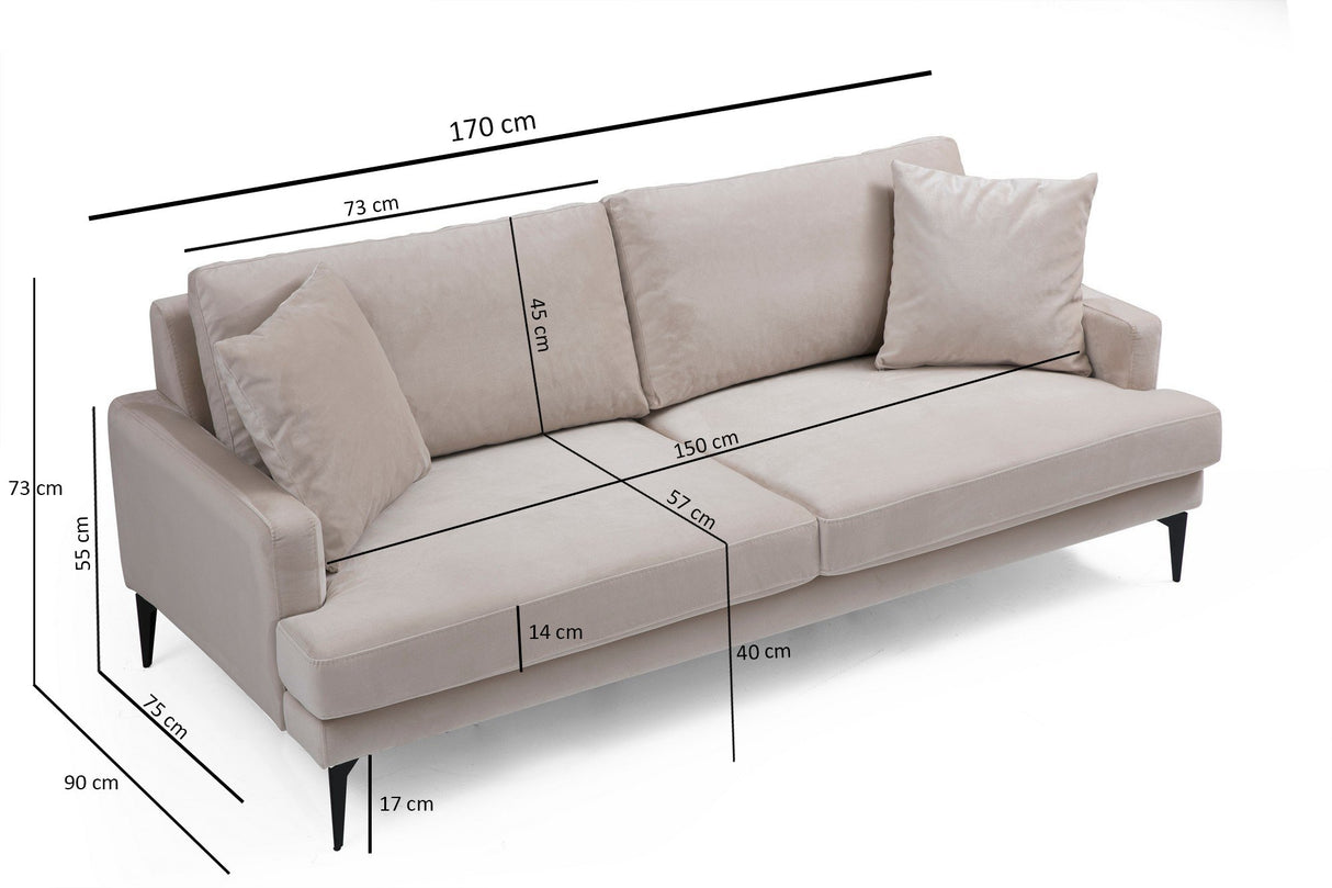 2-Sitzer-Sofa Papira Beige