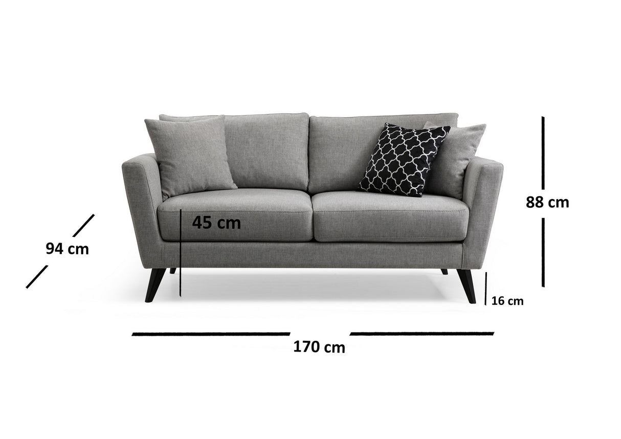 2-Sitzer-Sofa Mayorka Grau