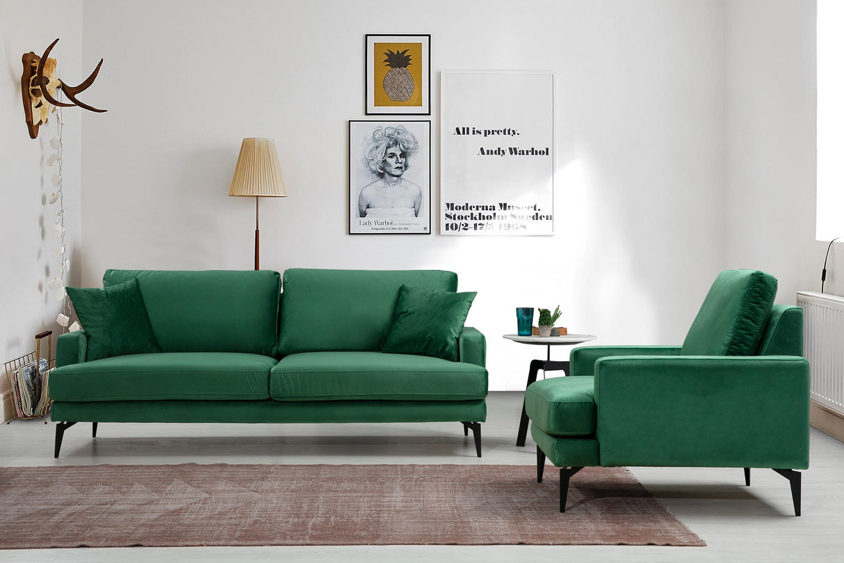 2-Sitzer-Sofa Papira Grün