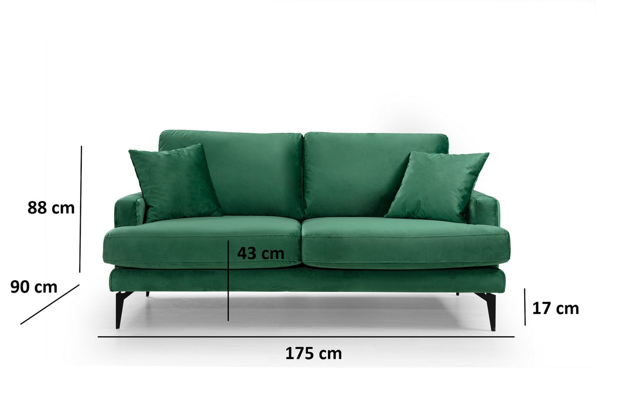 2-Sitzer-Sofa Papira Grün