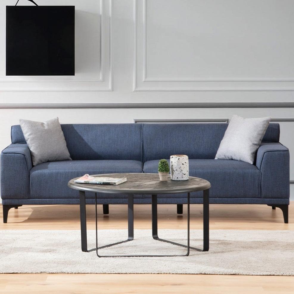 3-Sitzer-Sofa Petra Blau