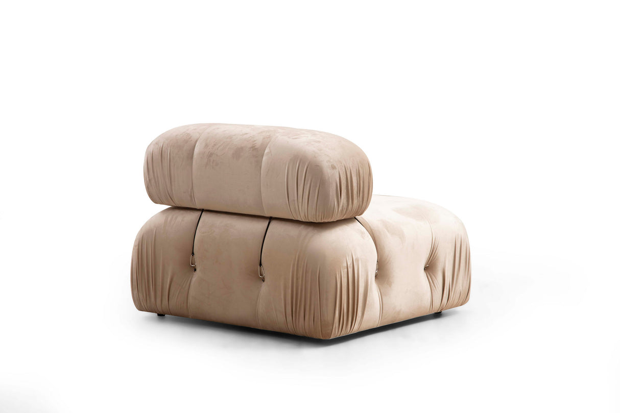 Modulare Bank 3-Sitzer-Bubble Velvet Beige