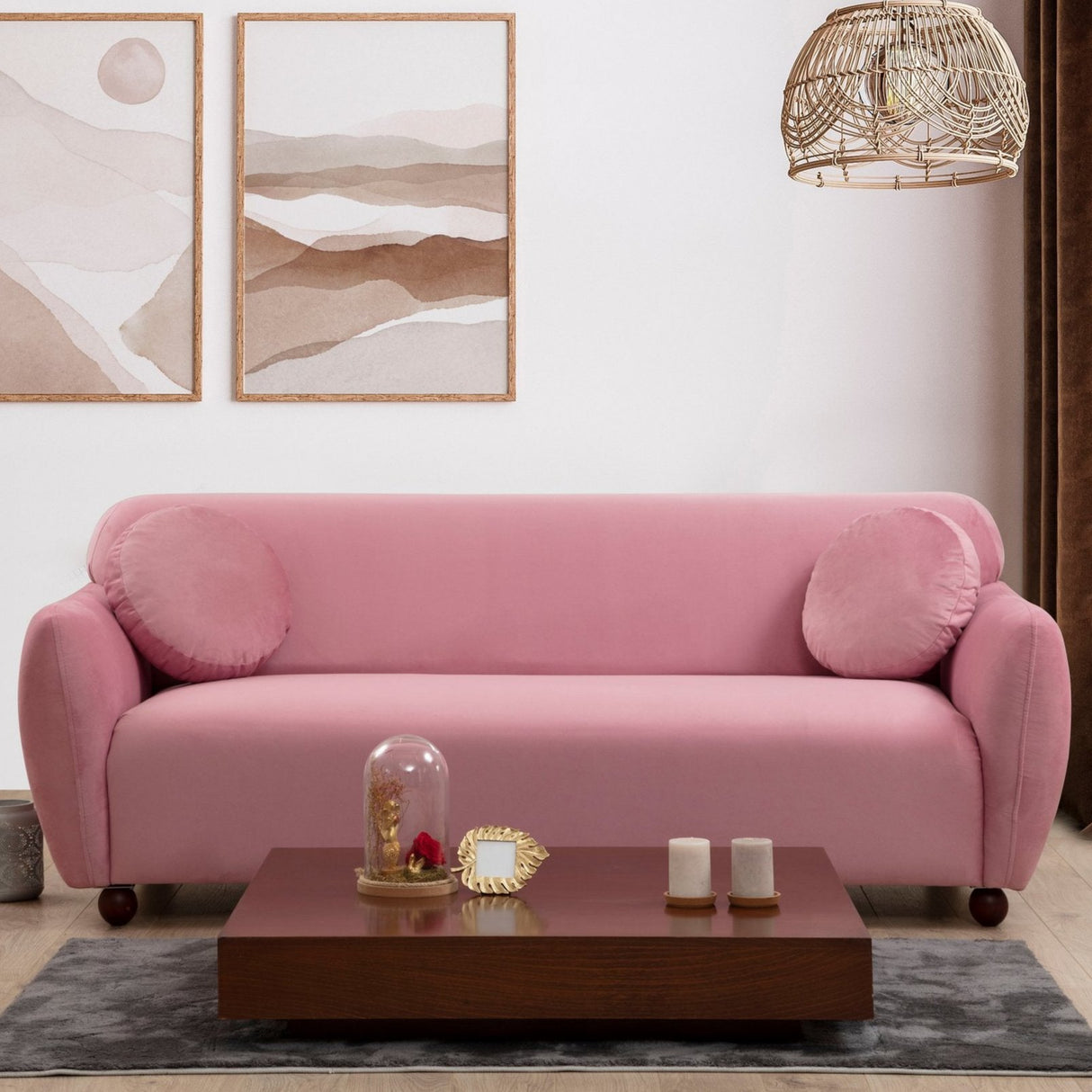 3-Sitzer-Sofa Eddy Dusty Rose