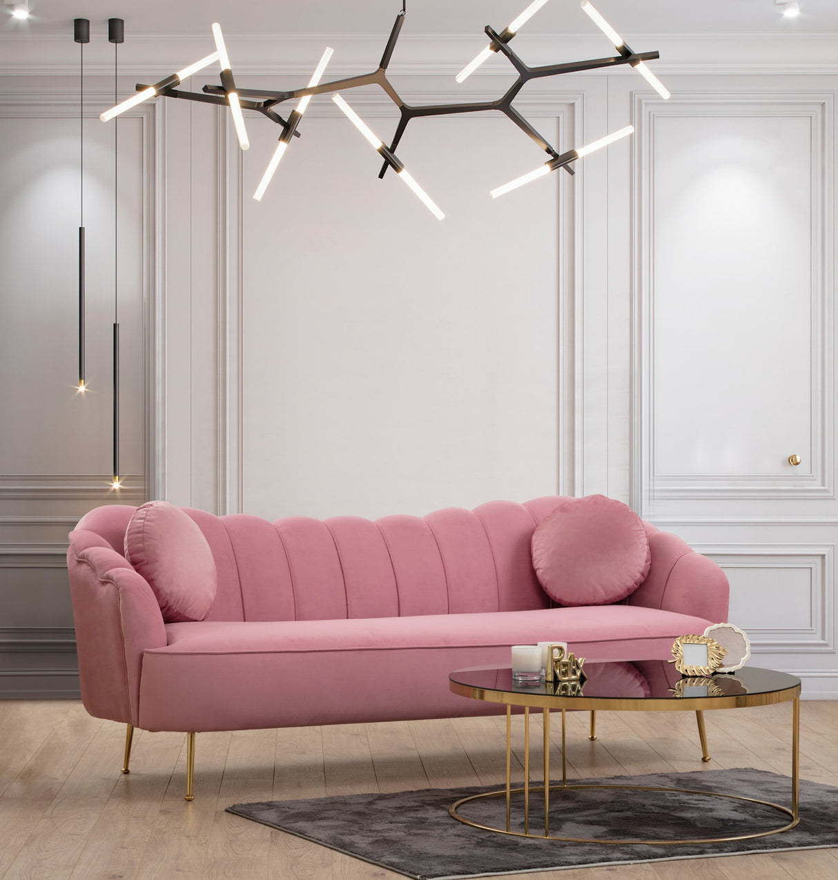 3-Sitzer-Sofa Istiridye Dusty Rose