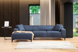 Ecksofa links Petra Blau